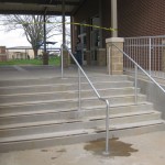 outdoor metal stair rails and banister