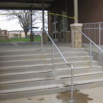 outdoor metal stair rails and banister