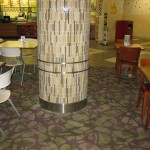 stainless steel baseboard and ornamental work on column