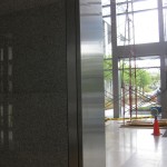 stainless steel wall panel in hess tower