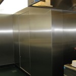 fabricated metal wall panels in kitchen