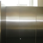 stainless steel door and wall for kitchen