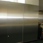 fabricated stainless steel walls and fridge doors for kitchen