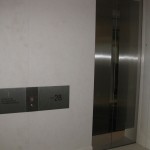 stainless steel elevator and elevator signage