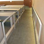 custom fabricated metal hand rails for indoor ramp