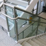 Metal Tech steel and glass handrail installation