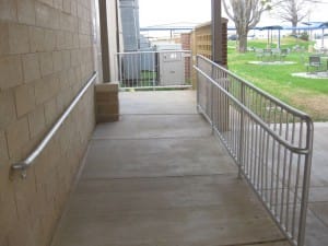 Leon High School Handrail installation by Texas Metal Tech.