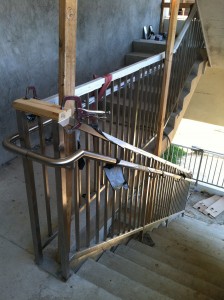 houston metal handrails, stairway