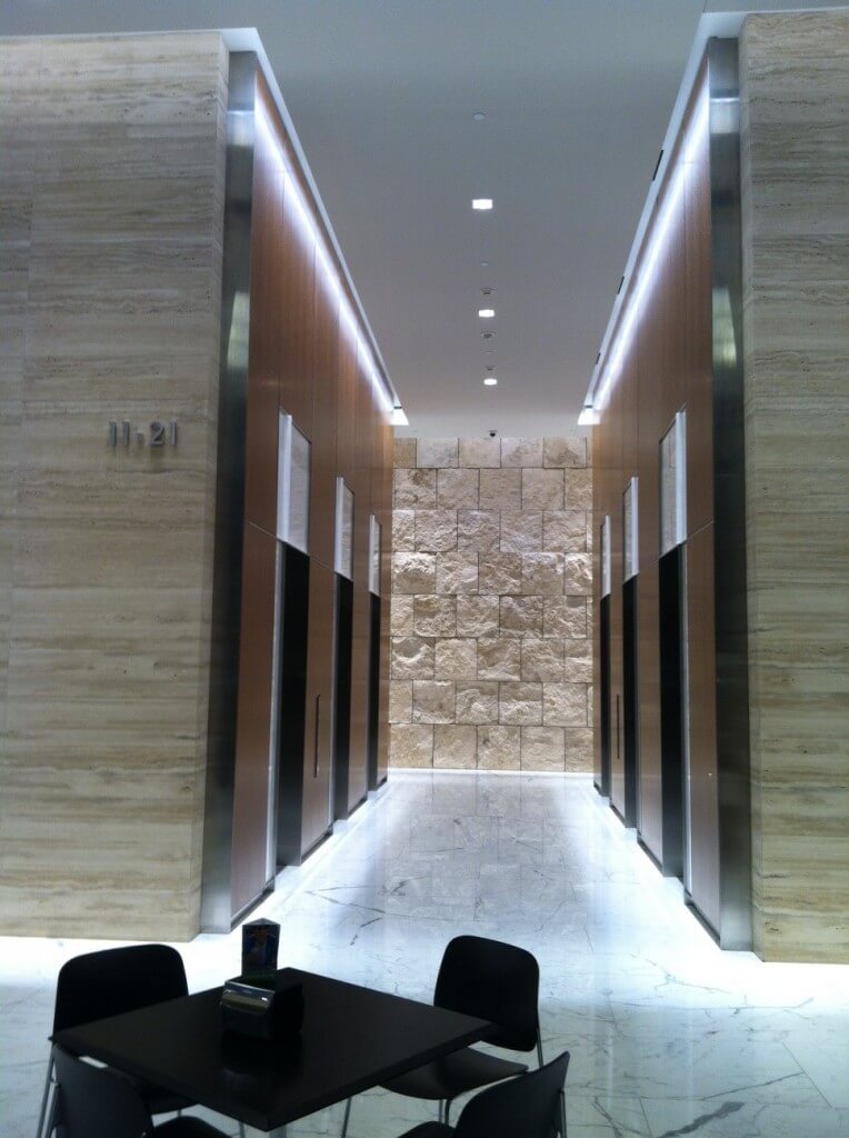 modern elevator lobby