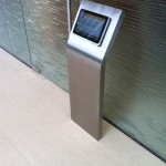 stainless steel directory kiosk stand